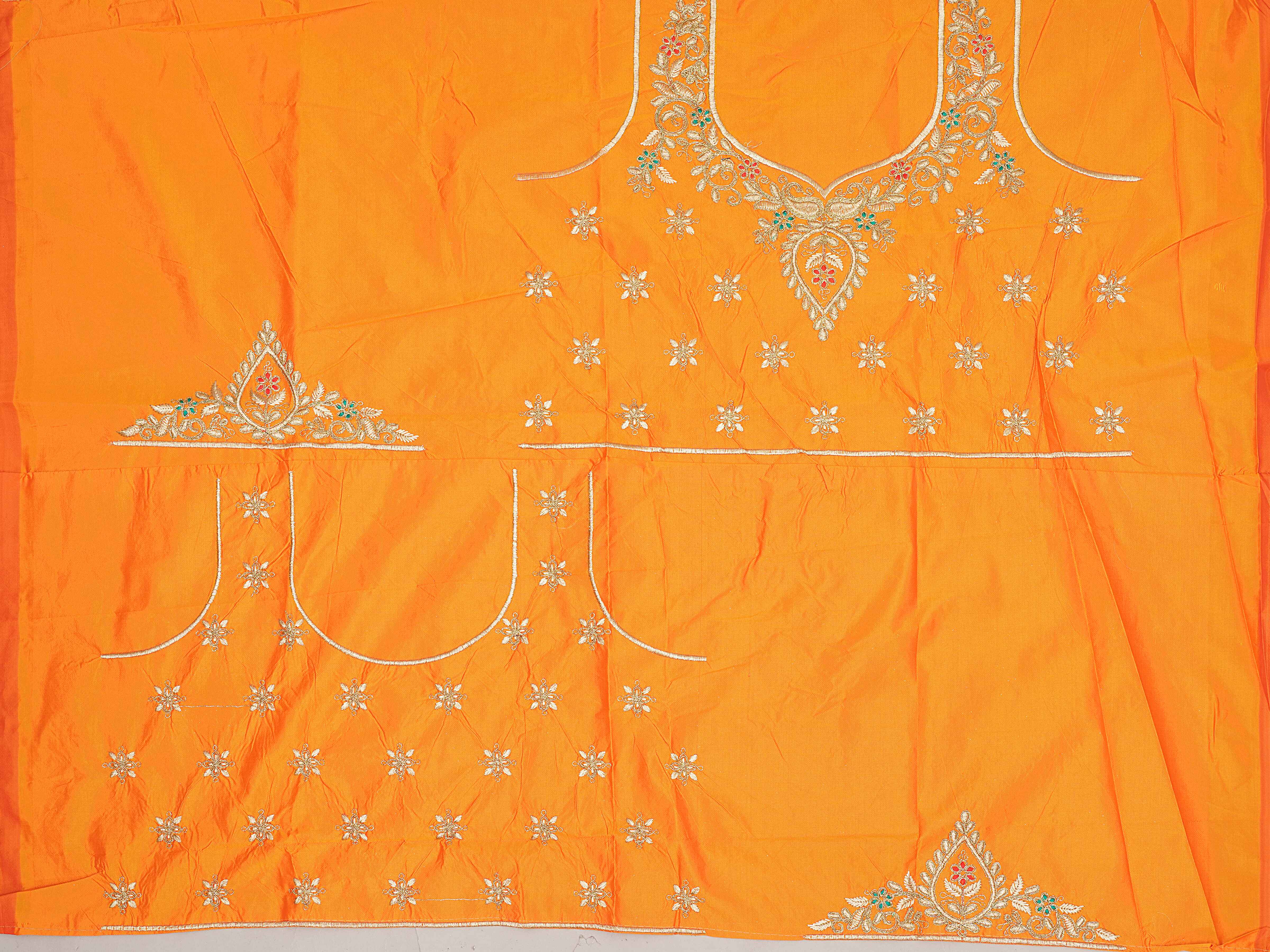 Sajli Orange Banarasi Peacock Design Lehenga Choli S28