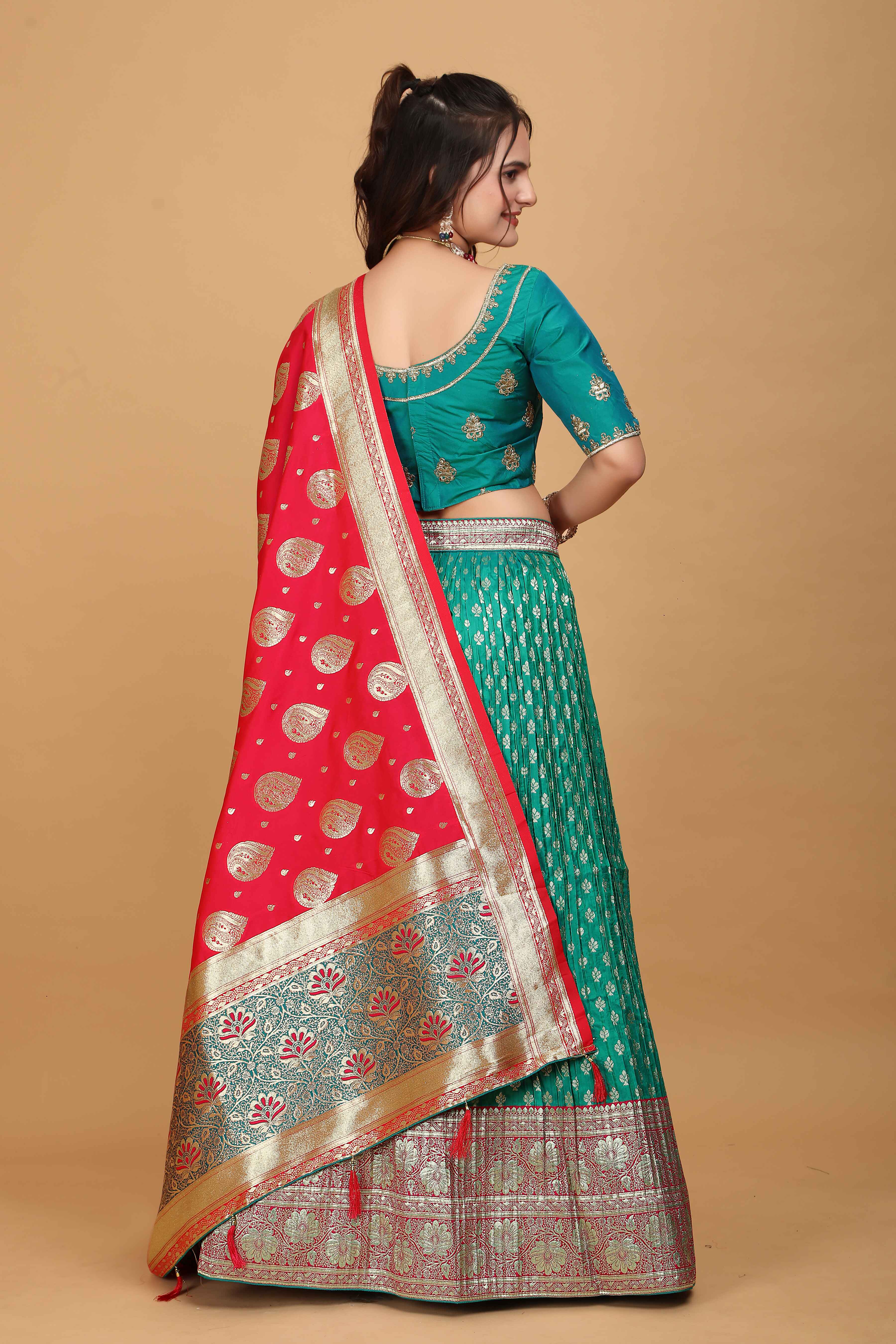 Sajli Rama and Rani Banarasi Lehenga Choli S33