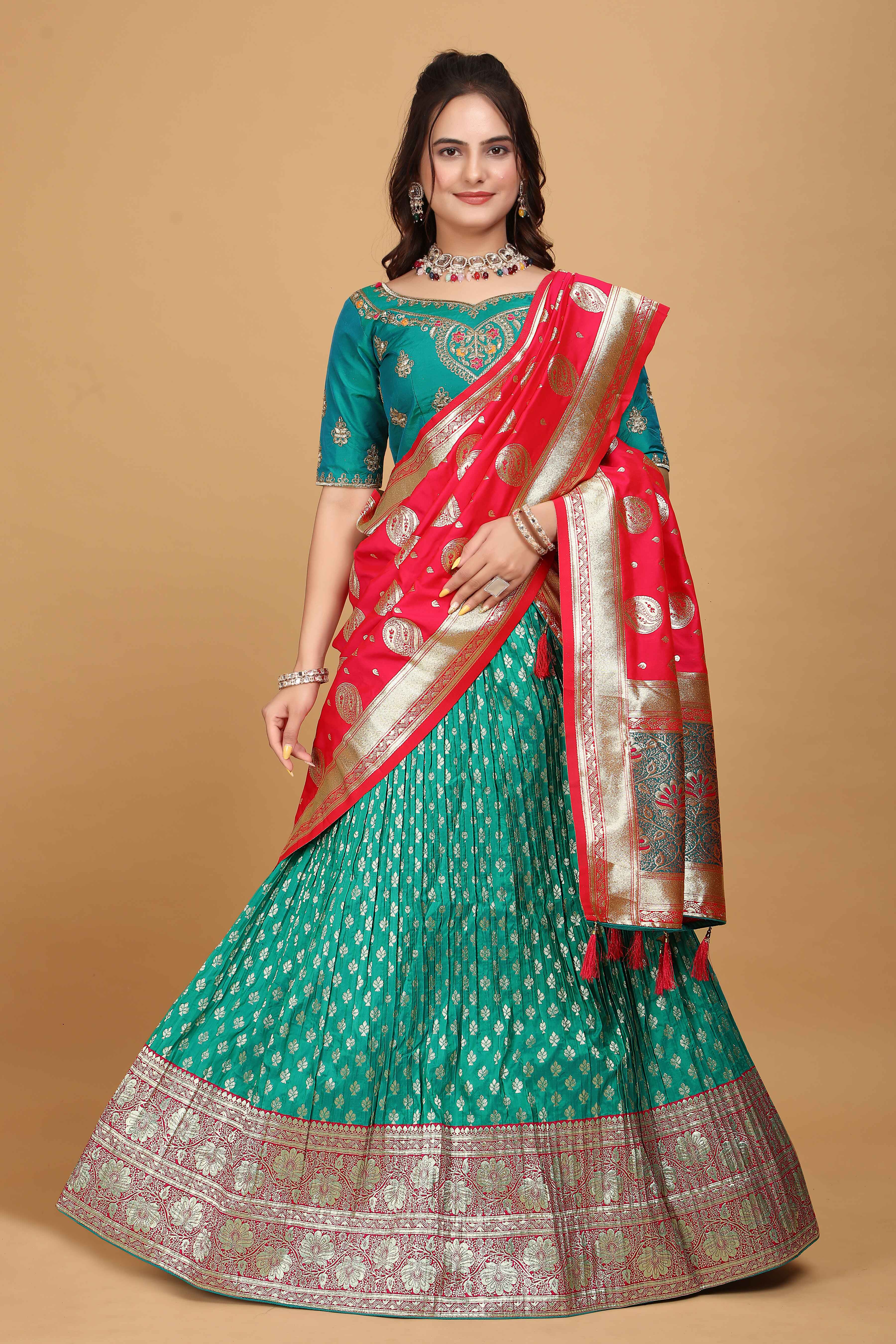 Sajli Rama and Rani Banarasi Lehenga Choli S33