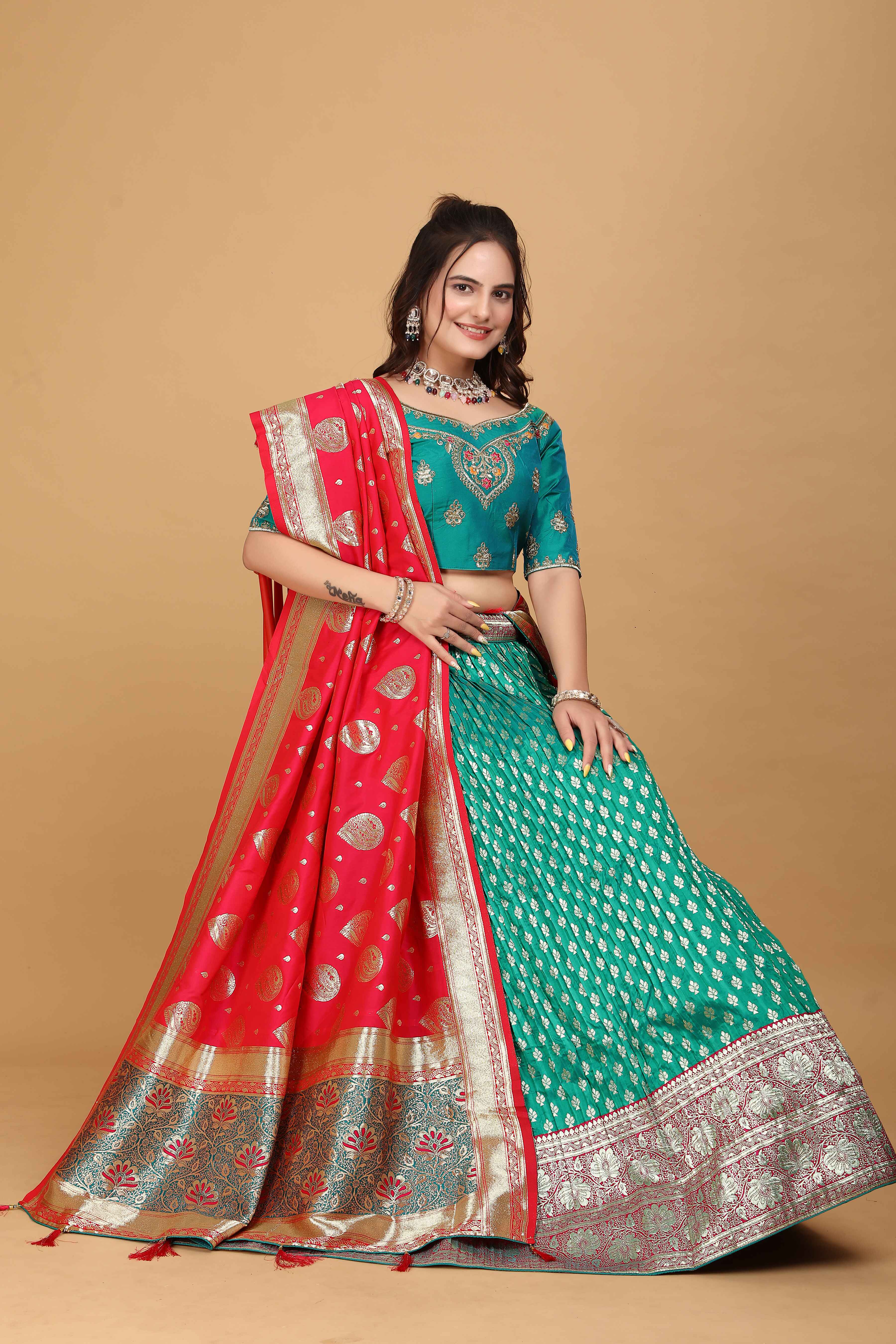 Sajli Rama and Rani Banarasi Lehenga Choli S33