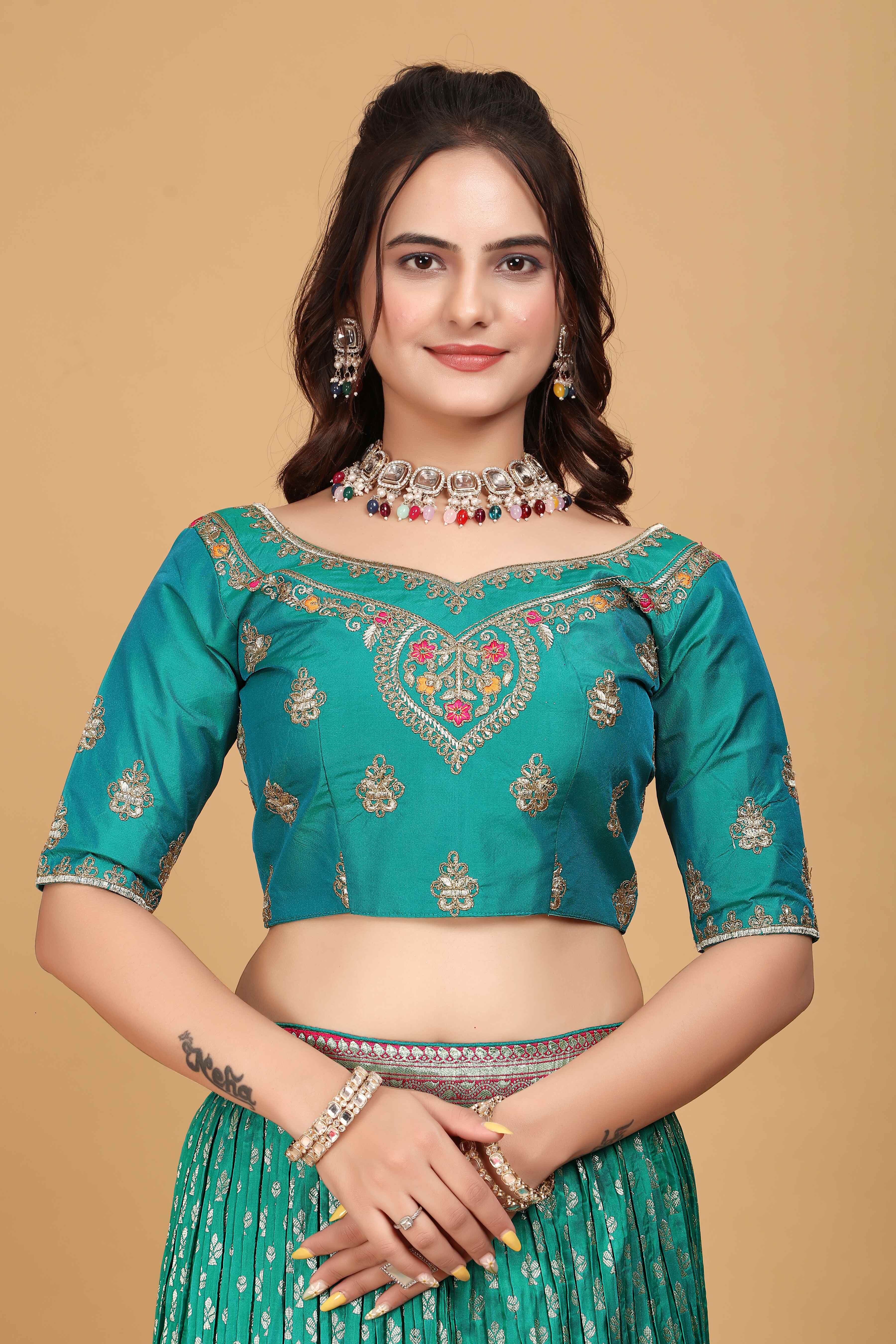 Sajli Rama and Rani Banarasi Lehenga Choli S33