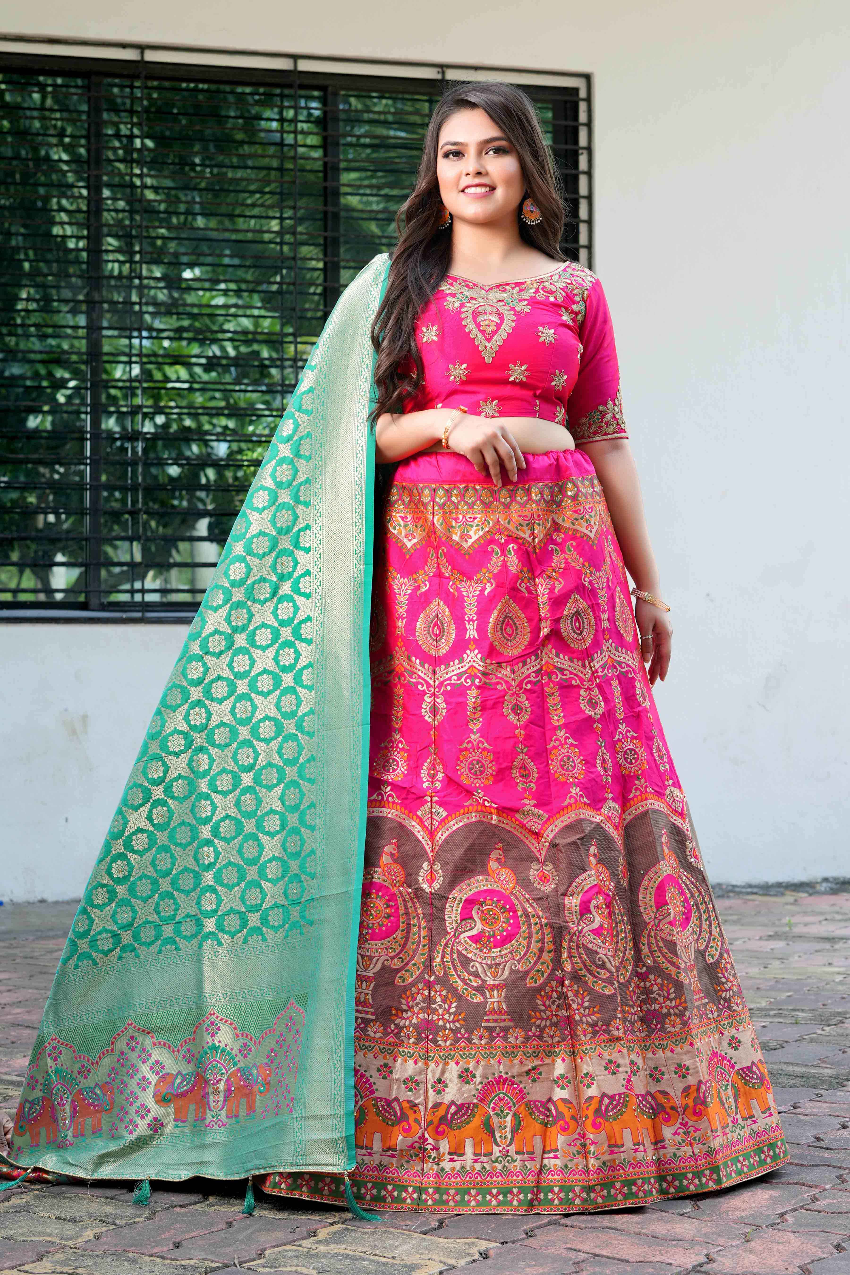 Sajli Rani Banarasi Zari Weaving Lehenga Choli S45