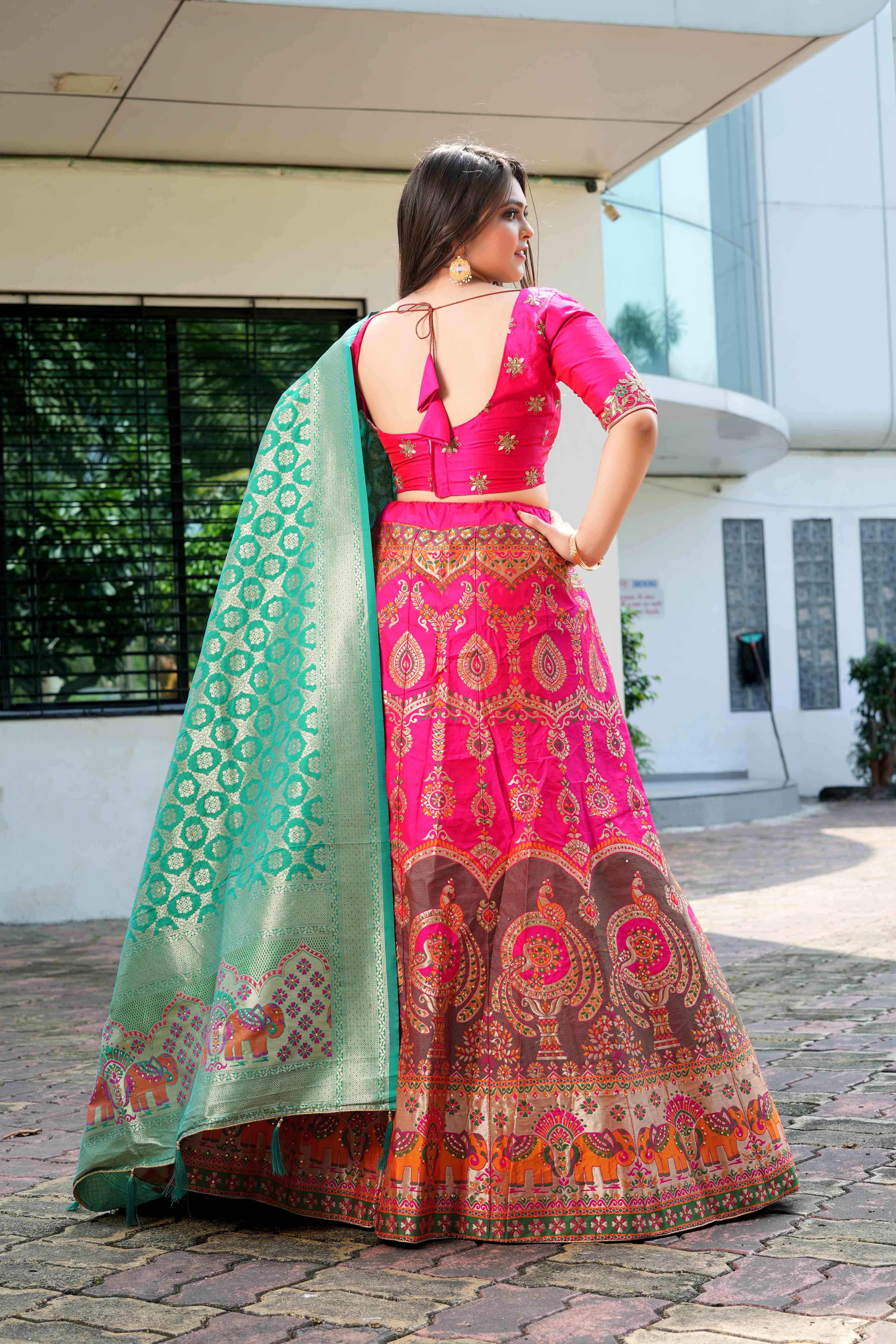 Sajli Rani Banarasi Zari Weaving Lehenga Choli S45